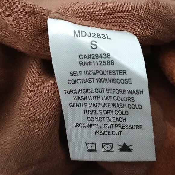 Miss Me Jacket S Faux Suede Embroidered Double Breasted Bohemian - Picture 12 of 12